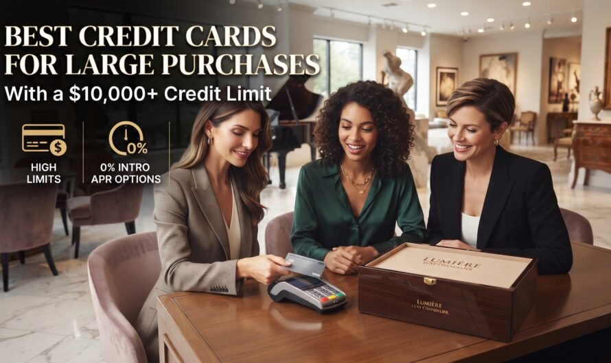 Best Credit Cards for Large Purchases With a $10,000+ Credit Limit